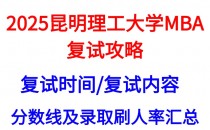 【2025昆明理工大学MBA复试攻略】复试真题/复试时间/复试考核内容/目标分数建议