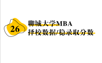 【26择校保底分】聊城大学MBA非全学费/录取分数线/录取概率统计/稳上岸分数预测