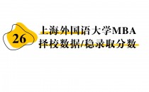 【26 择校保底分】上海外国语大学MBA 非全学费/录取分数线/录取概率统计/稳上岸分数预测