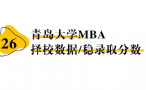 【26 择校保底分】青岛大学 MBA非全学费/录取分数线/录取概率统计/稳上岸分数预测