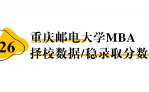 【26 择校保底分】重庆邮电大学 MBA非全学费/录取分数线/录取概率统计/稳上岸分数预测