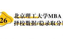 【26择校保底分】北京理工大学MBA非全学费/录取分数线/录取概率统计/稳上岸分数预测