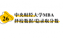 【26 择校保底分】中央财经大学 MBA非全学费/录取分数线/录取概率统计/稳上岸分数预测
