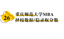 【26 择校保底分】重庆师范大学 MBA非全学费/录取分数线/录取概率统计/稳上岸分数预测