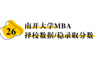 【26 择校保底分】南开大学 MBA非全学费/录取分数线/录取概率统计/稳上岸分数预测