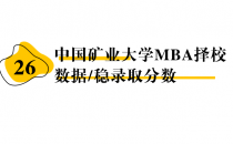 【26 择校保底分】中国矿业大学 MBA非全学费/录取分数线/录取概率统计/稳上岸分数预测