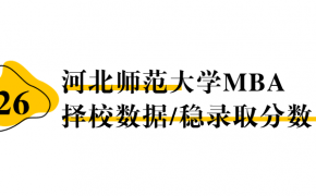 【26择校保底分】河北师范大学MBA非全学费/录取分数线/录取概率统计/稳上岸分数预测