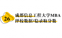 【26 择校保底分】成都信息工程大学 MBA非全学费/录取分数线/录取概率统计/稳上岸分数预测