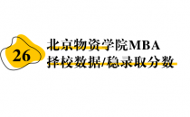 【26 择校保底分】北京物资学院 MBA非全学费/录取分数线/录取概率统计/稳上岸分数预测