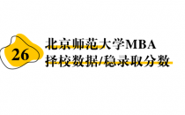 【26 择校保底分】北京师范大学 MBA非全学费/录取分数线/录取概率统计/稳上岸分数预测