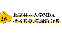 【26 择校保底分】北京林业大学 MBA非全学费/录取分数线/录取概率统计/稳上岸分数预测