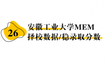 【26 择校保底分】安徽工业大学 MEM非全学费/录取分数线/录取概率统计/稳上岸分数预测
