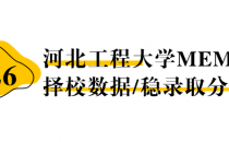【26 择校保底分】河北工程大学 MEM非全学费/录取分数线/录取概率统计/稳上岸分数预测