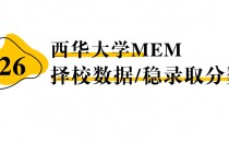【26 择校保底分】西华大学MEM 非全学费/录取分数线/录取概率统计/稳上岸分数预测