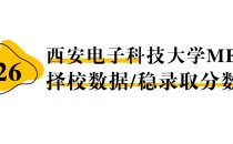 【26 择校保底分】西安电子科技大学MEM 非全学费/录取分数线/录取概率统计/稳上岸分数预测